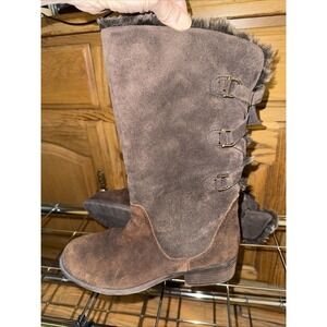 BCB Generation Women's Miana Boot‎ 9.5M, brown suede faux fur lined